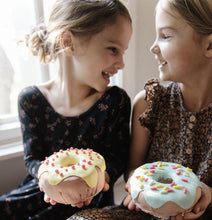 Load image into Gallery viewer, Two young ladies enjoying their Donut Cakes